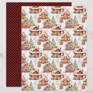 Papel de Scrapbook de Natal Vintage