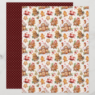 Papel de Scrapbook de Natal Vintage