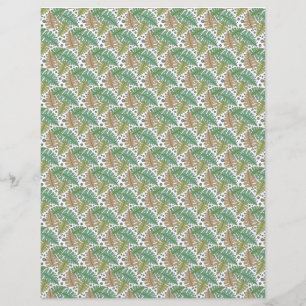 Papel de scrapbook de natureza com folhas