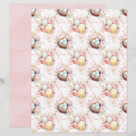 Papel de Scrapbook de Ovos de Páscoa Vintage