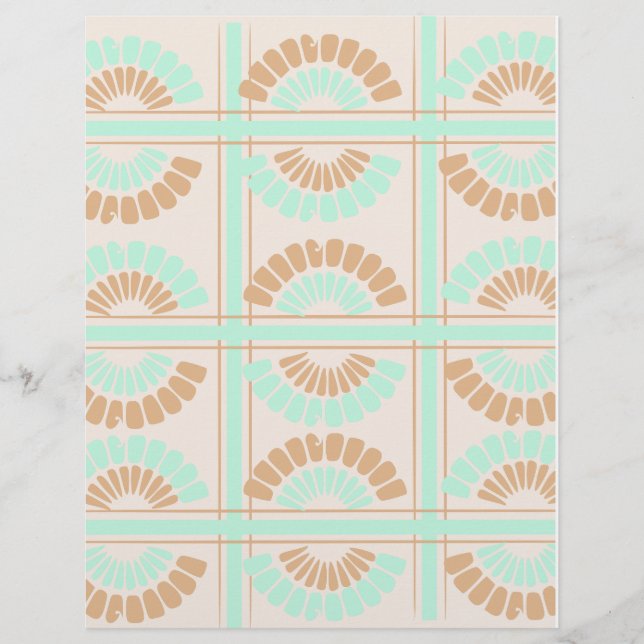Papel de Scrapbook de Padrão de 3 Cores: (Frente)