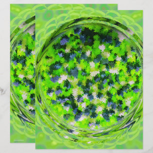 Papel de Scrapbook de Potpourri Verde 2 Lados