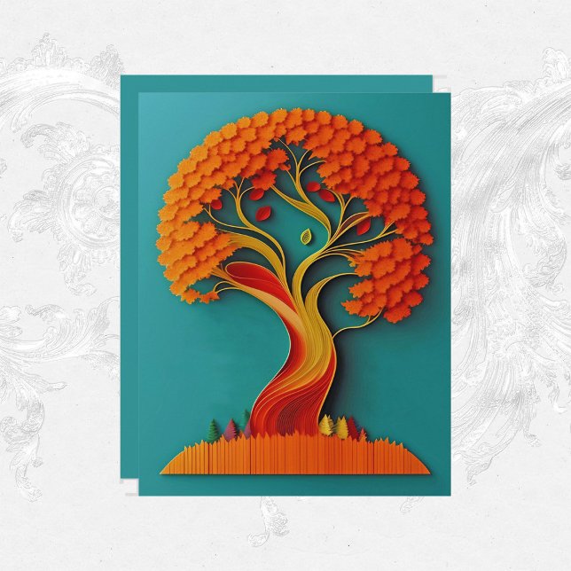 Papel de scrapbook de preenchimento de árvores em  (Criador carregado)