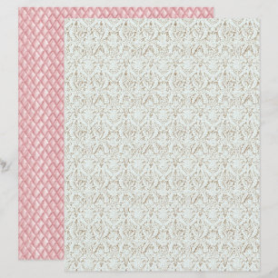 Papel de Scrapbook de Renda Floral Coquette Vintag