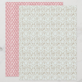 Papel de Scrapbook de Renda Floral Coquette Vintag