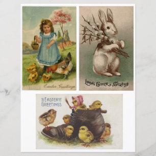 Papel de Scrapbook de Saudações de Páscoa Vintage