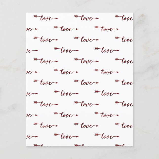 papel de scrapbook de seta de amor xadrez (Frente)