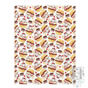 Papel de Scrapbook de Sundae de Sorvete