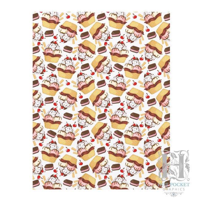 Papel de Scrapbook de Sundae de Sorvete (Criador carregado)