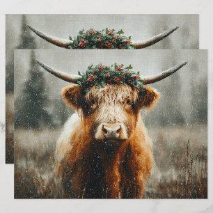 Papel de Scrapbook de Vaca das Terras Altas com Co