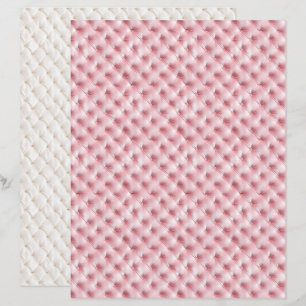 Papel de Scrapbook Diamante Rosa Coquette Vintage