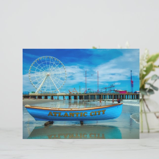 Papel de Scrapbook do Calçadão da Cidadade Atlânti (Em pé/Frente)