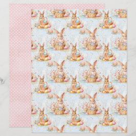 Papel de Scrapbook do Coelho de Páscoa Vintage