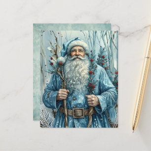 Papel de Scrapbook do Natal Azul Caprichoso do Pap