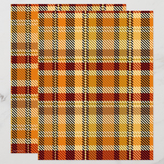 Papel de Scrapbook ET Plaid Página 2 Lados (Frente/Verso)