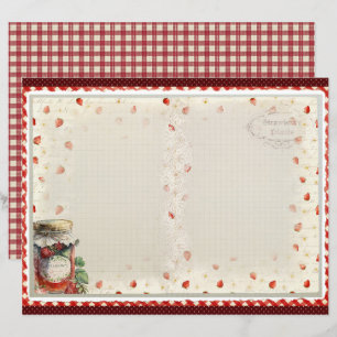 Papel de Scrapbook Fazenda de Morango Vintage