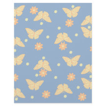 Papel de scrapbook Flor & Borboleta