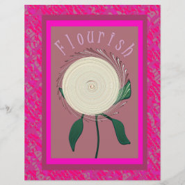 Papel de Scrapbook Flor de Pink Flourish 2 Lados P