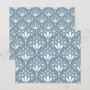 Papel de Scrapbook Floral Azul Elegante