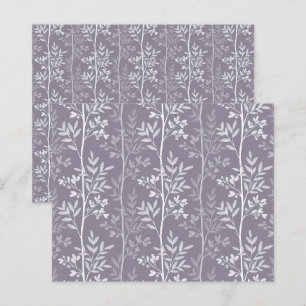 Papel de Scrapbook Floral Delicado Roxo Claro