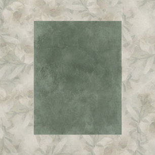 Papel de Scrapbook Floral e Verde Jade