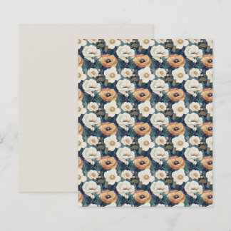 Papel de Scrapbook Floral Laranja e Creme Suave co