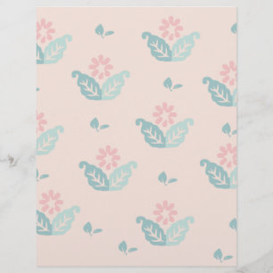 Papel de Scrapbook Floral Pastel