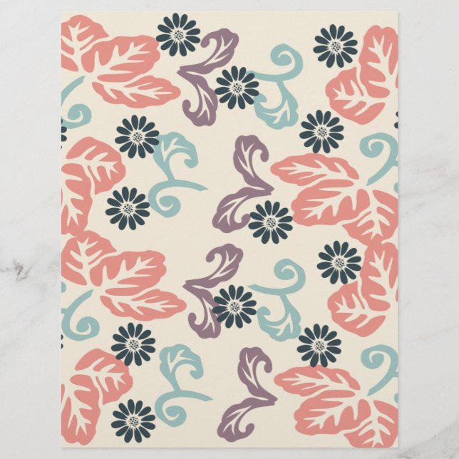 Papel de Scrapbook Folha & Redemoinho (Frente)