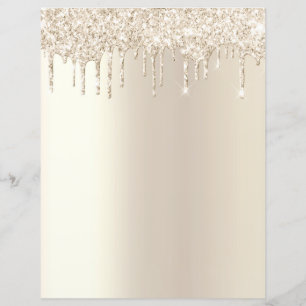 Papel de scrapbook glitter Champagne elegante