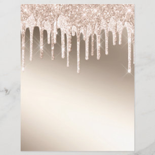 Papel de scrapbook glitter de imersão em champanhe