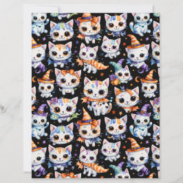 Papel de Scrapbook Kit de Gatinho de Bruxa Kawaii
