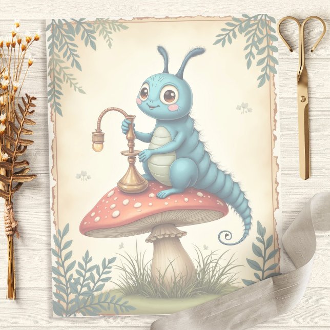 Papel de Scrapbook Lagarta Caprichosa Alice (Criador carregado)