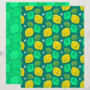 Papel de Scrapbook Limão Lima