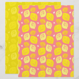 Papel de Scrapbook Limão Rosa