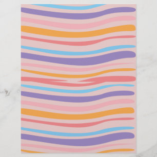 Papel de Scrapbook Linhas Curvas