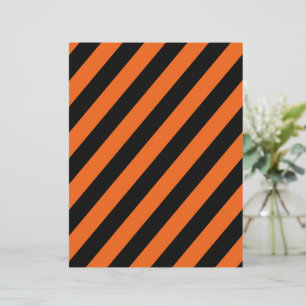 Papel de Scrapbook Listras Diagonais Laranja e Pre