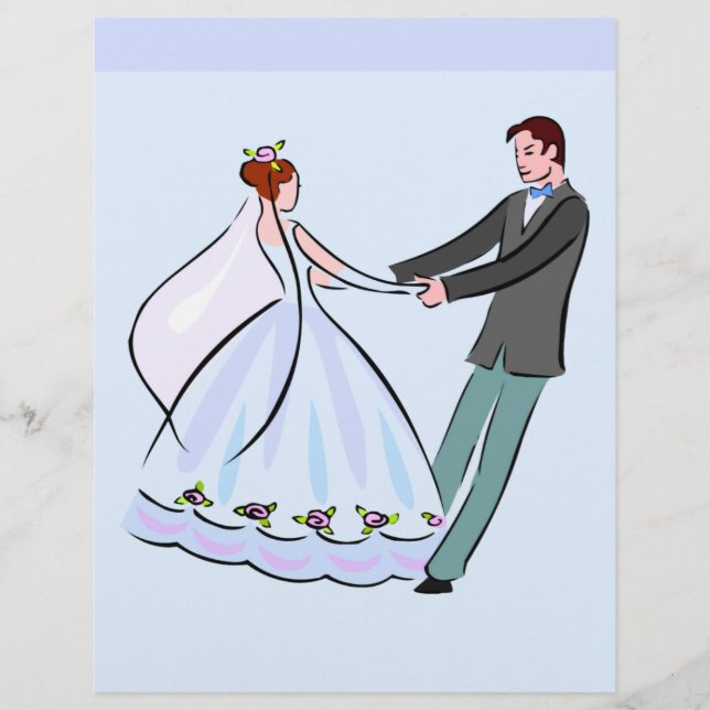 Papel de scrapbook nobre e noivo (Frente)