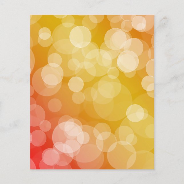 Papel de Scrapbook Ombre Bokeh - Amarelo e Laranja (Frente)