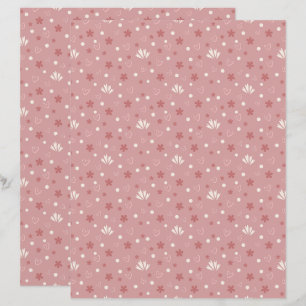 Papel de Scrapbook Padronizado Vermelho Pastel Fof