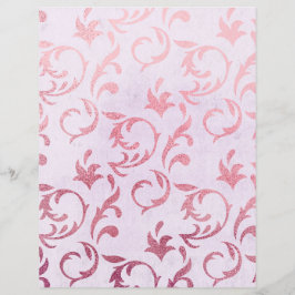 Papel de scrapbook para espirais rosa Dourados