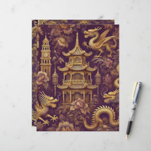 Papel de scrapbook para pinças e Dourados