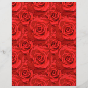 Papel de Scrapbook para Rosas vermelhas e Artesana