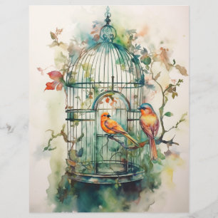 Papel de scrapbook para sinfonia botânica