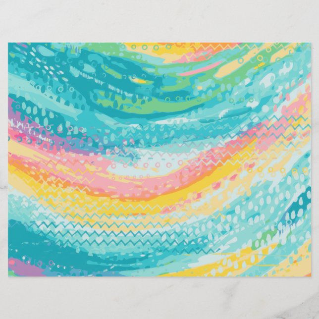 Papel de scrapbook para sondas de Piscina tropical (Frente)