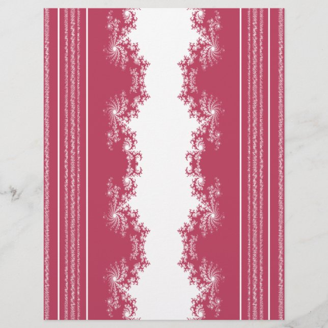Papel de Scrapbook Peppermint Fractal de Natal (Frente)