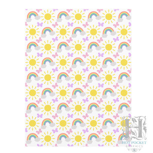 Papel de Scrapbook Pequeno Sol e Arco-íris