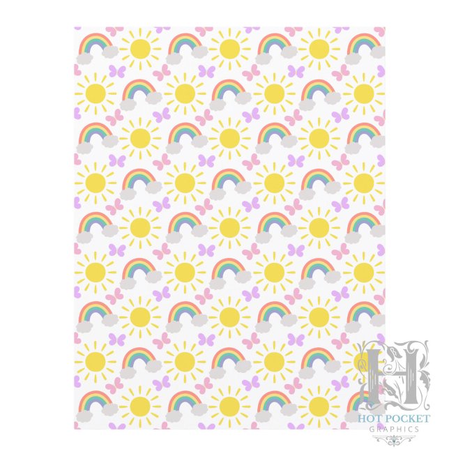Papel de Scrapbook Pequeno Sol e Arco-íris (Criador carregado)