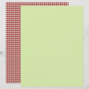 Papel de Scrapbook Pontos de Bolha Morango Vintage