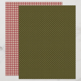 Papel de Scrapbook Pontos de Bolha Morango Vintage