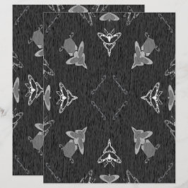 Papel de Scrapbook Preto e Branco com Frente e Ver
